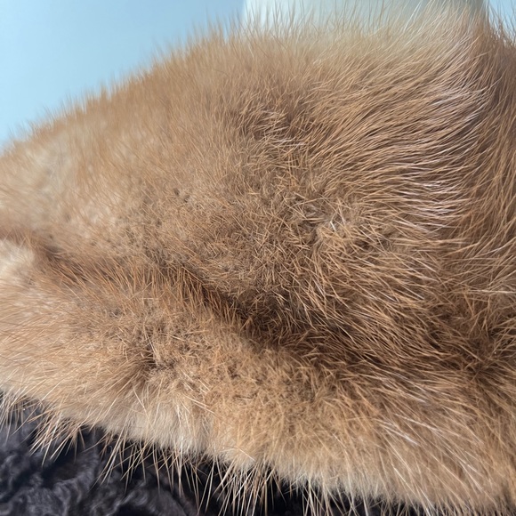 VINTAGE 1950’s Lord & Taylor Genuine Fur Curly Lamb Brown Short Coat Medium - Picture 8 of 12